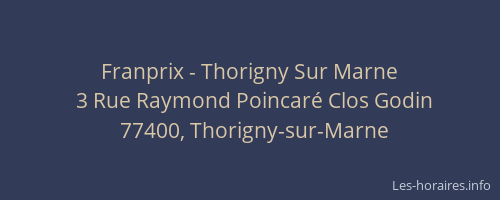 Franprix - Thorigny Sur Marne