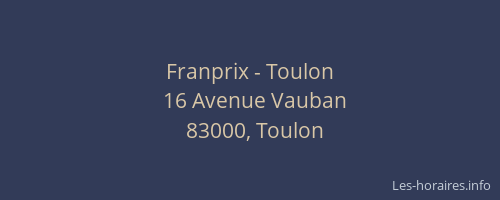 Franprix - Toulon