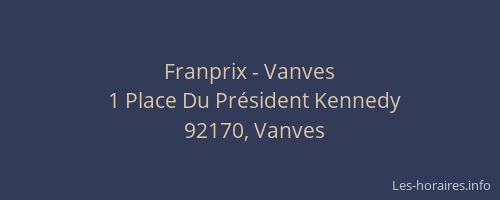 Franprix - Vanves