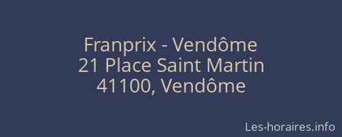 Franprix - Vendôme