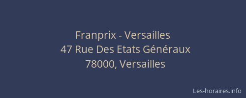 Franprix - Versailles