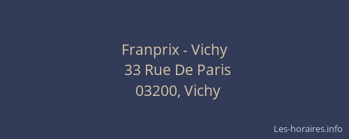 Franprix - Vichy
