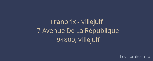 Franprix - Villejuif