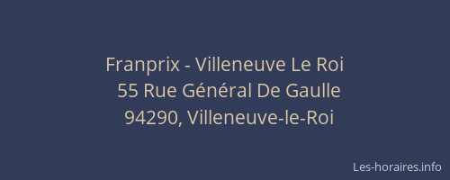 Franprix - Villeneuve Le Roi