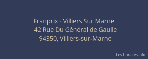 Franprix - Villiers Sur Marne