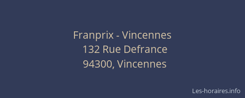 Franprix - Vincennes