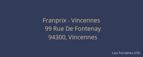 Franprix - Vincennes