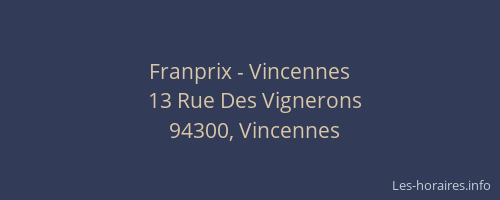 Franprix - Vincennes