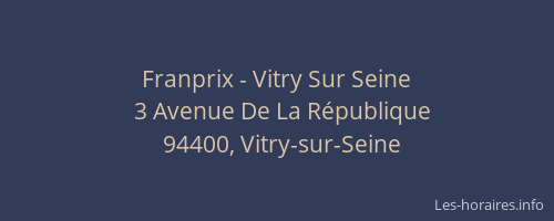 Franprix - Vitry Sur Seine