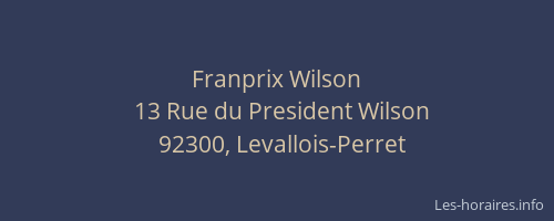 Franprix Wilson