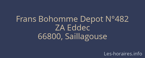 Frans Bohomme Depot N°482