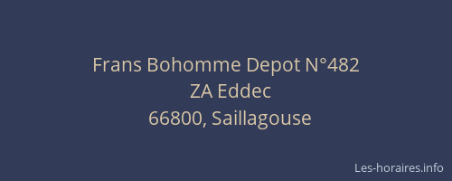 Frans Bohomme Depot N°482