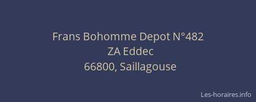 Frans Bohomme Depot N&deg;482