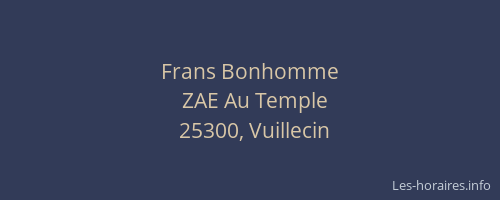 Frans Bonhomme