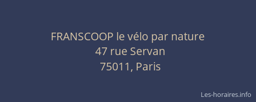 FRANSCOOP le vélo par nature