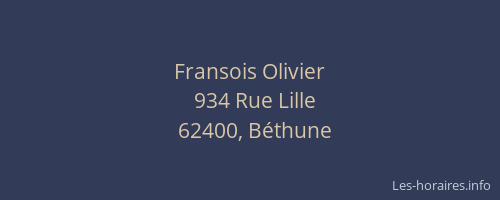 Fransois Olivier