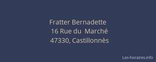 Fratter Bernadette