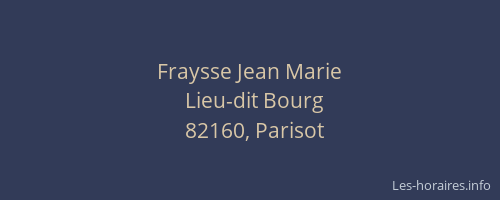 Fraysse Jean Marie
