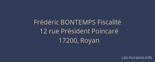 Frédéric BONTEMPS Fiscalité