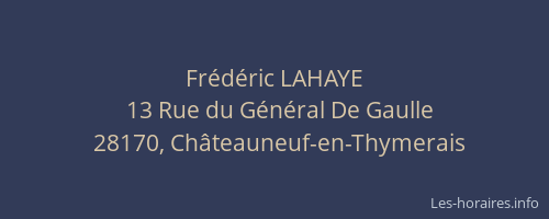 Fr&eacute;d&eacute;ric LAHAYE