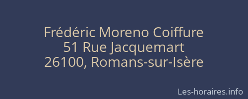 Fr&eacute;d&eacute;ric Moreno Coiffure