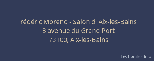 Frédéric Moreno - Salon d' Aix-les-Bains
