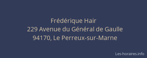 Fr&eacute;d&eacute;rique Hair
