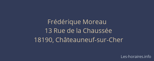 Fr&eacute;d&eacute;rique Moreau