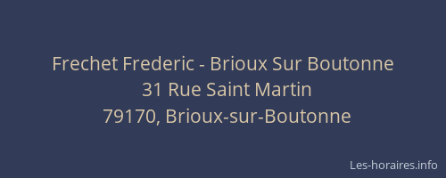 Frechet Frederic - Brioux Sur Boutonne