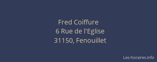 Fred Coiffure