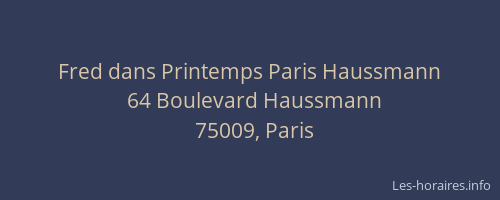 Fred dans Printemps Paris Haussmann
