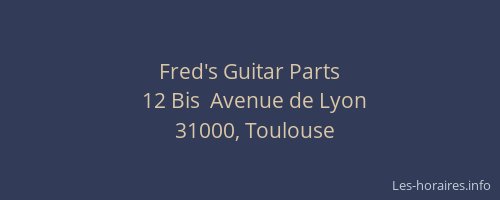 Fred's Guitar Parts
