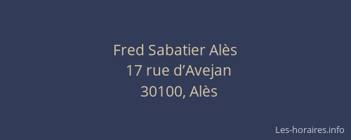 Fred Sabatier Alès