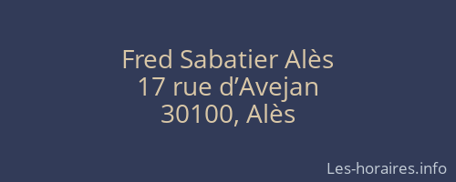 Fred Sabatier Alès