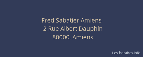 Fred Sabatier Amiens