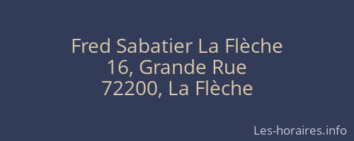Fred Sabatier La Flèche