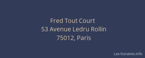 Fred Tout Court