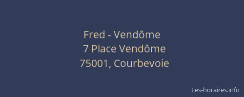 Fred - Vendôme