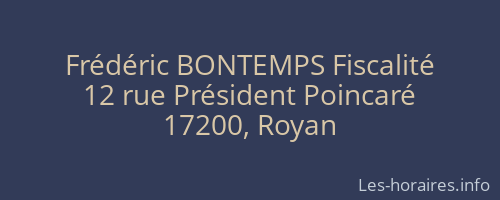 Frédéric BONTEMPS Fiscalité
