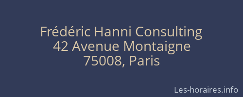 Frédéric Hanni Consulting