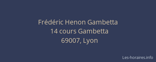 Frédéric Henon Gambetta