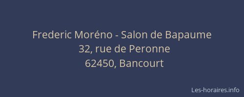 Frederic Moréno - Salon de Bapaume