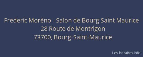 Frederic Moréno - Salon de Bourg Saint Maurice