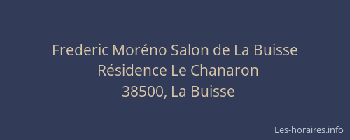 Frederic Mor&eacute;no Salon de La Buisse