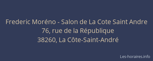 Frederic Moréno - Salon de La Cote Saint Andre
