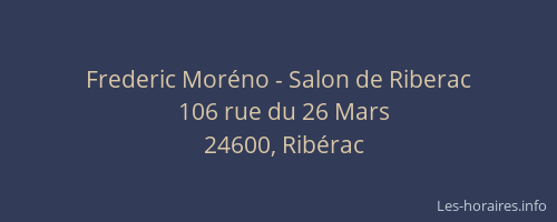 Frederic Mor&eacute;no - Salon de Riberac