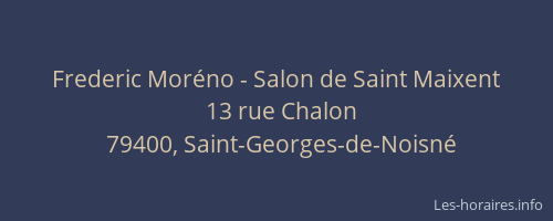 Frederic Moréno - Salon de Saint Maixent