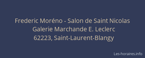 Frederic Mor&eacute;no - Salon de Saint Nicolas