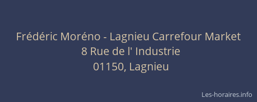 Frédéric Moréno - Lagnieu Carrefour Market
