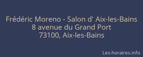 Frédéric Moreno - Salon d' Aix-les-Bains